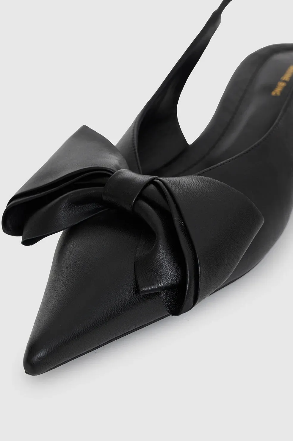 Anine Bing Nina Slingback Flats With Bow - Black