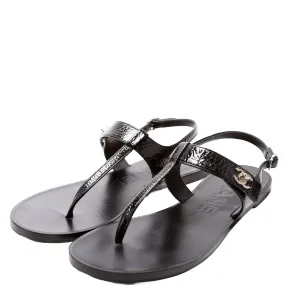CC Turnlock T-Strap Sandals Size 38.5 Black
