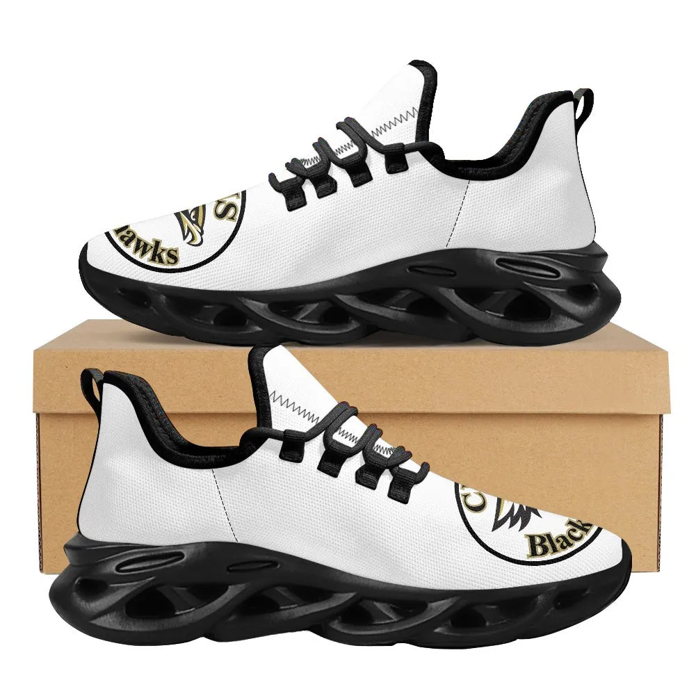 CVHS Blackhawk Logo White & Charcoal Gray Max Soul Athletic Shoes