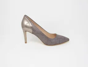 Glamour Cynthia Pewter Snake Court Shoes