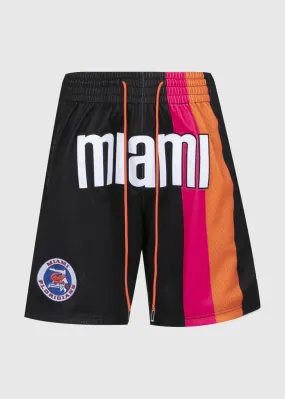 JUST DON X MITCHELL & NESS: MIAMI FLORIDIANS SHORTS [BLACK]