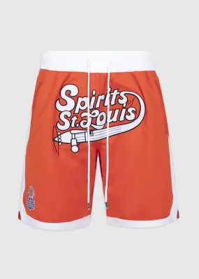 JUST DON X MITCHELL & NESS: ST. LOUIS SPIRITS SHORTS [ORANGE]