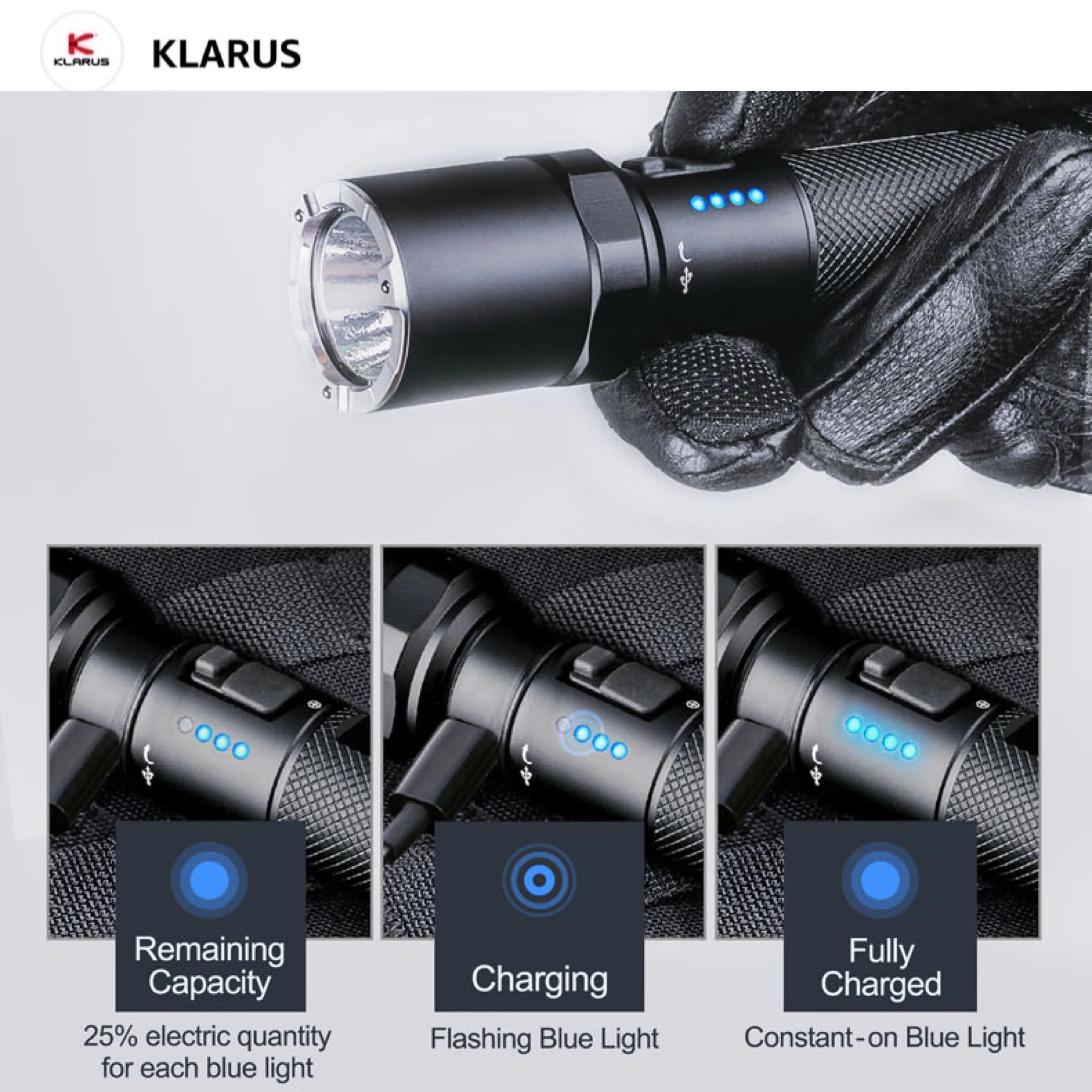 Klarus A1 High-Performance Tactical Flashlight