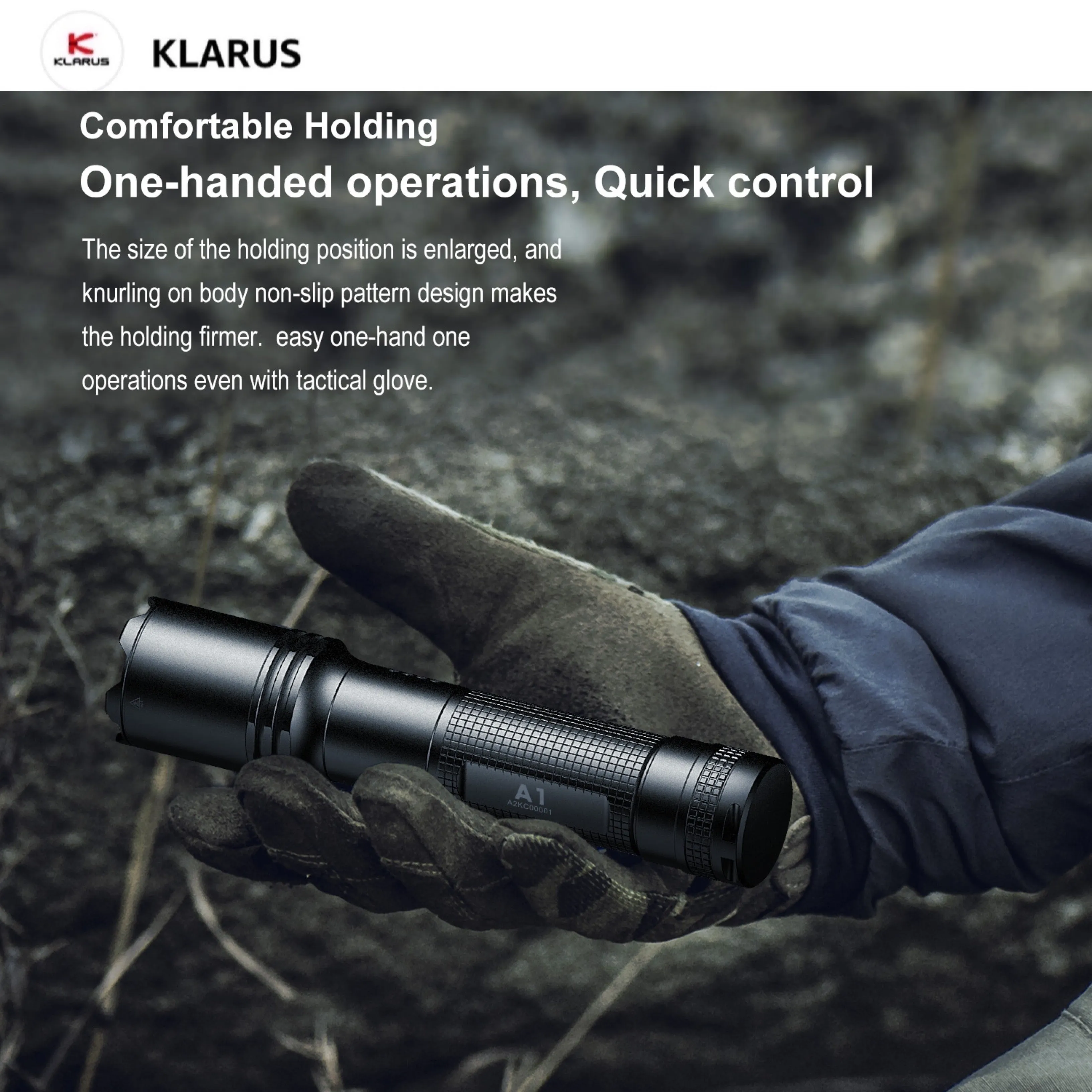 Klarus A1 High-Performance Tactical Flashlight